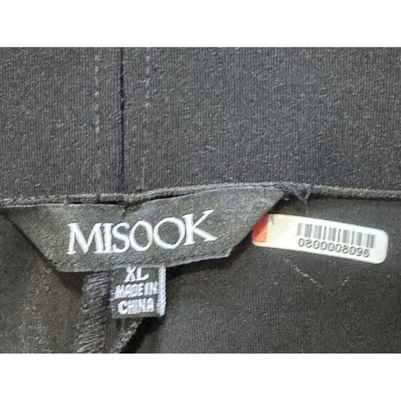 Misook Pants XL Black Pull On Straight Leg Minimalist Workwear Office Capsule - Picture 4 of 6
